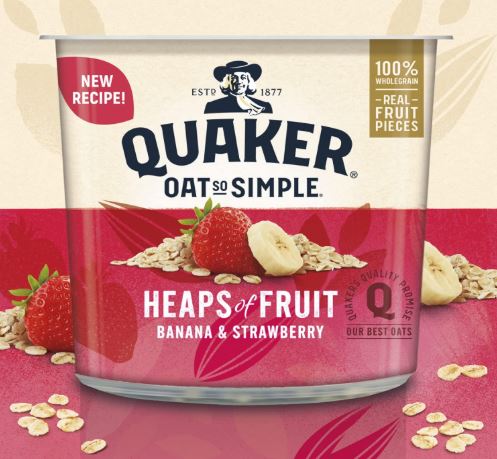 Quaker Oat Banana & Strawberry 8 x 58g Bulk Pack - Image 4