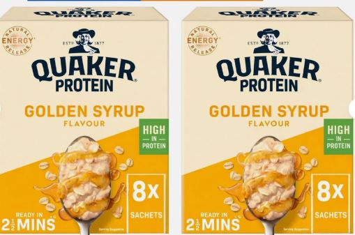 Quaker Oat Protein Golden Syrup Sachets 8 x 43g Bulk Pack - Image 2