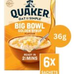 Quaker Oat So Simple Golden Syrup 6 x 36g Bulk Pack display