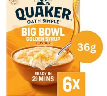 Quaker Oat So Simple Golden Syrup 6 x 36g Bulk Pack