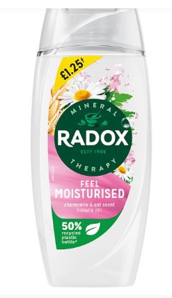 Radox Feel Moisturised Mineral Therapy Shower Gel 6 x 225 ml Bulk Pack - Image 2
