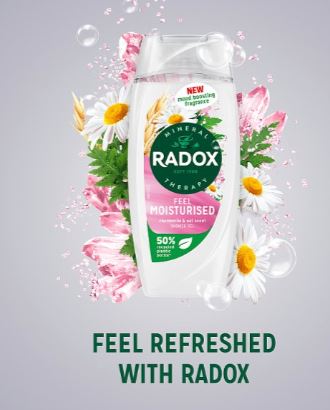 Radox Feel Moisturised Mineral Therapy Shower Gel 6 x 225 ml Bulk Pack - Image 3