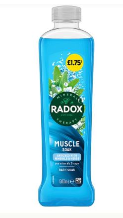 Radox Muscle Soak Mineral Therapy Bath Soak 6 x 500 ml Bulk Pack - Image 2
