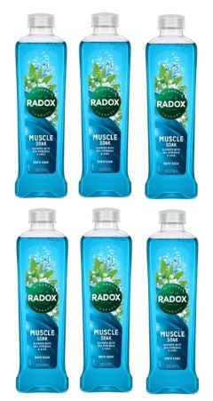 Radox Muscle Soak Mineral Therapy Bath Soak 6 x 500 ml Bulk Pack