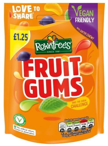 Rowntree's Fruit Gums Sweets Sharing Bag 10 x 120g Bulk Pack - Image 2