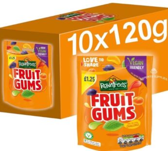 Rowntree’s Fruit Gums Sweets Sharing Bag 10 x 120g Bulk Pack