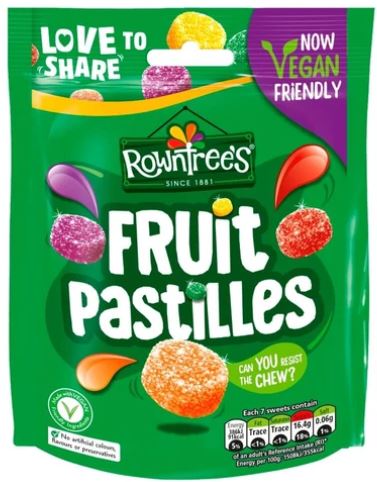 Rowntree's Fruit Pastilles Sweets Sharing Bag 10x 143g - Image 2