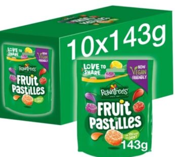 Rowntree’s Fruit Pastilles Sweets Sharing Bag 10x 143g