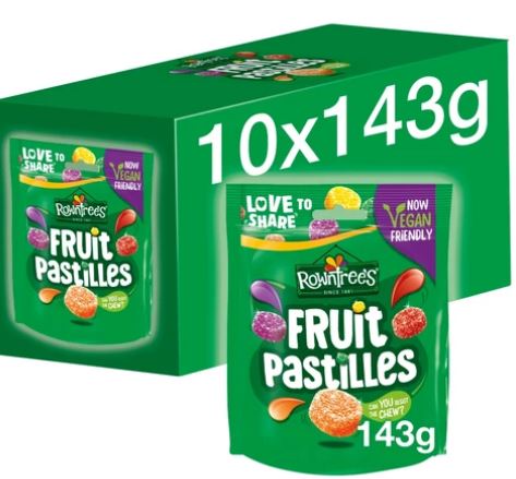 Rowntree's Fruit Pastilles Sweets Sharing Bag 10 x 143g