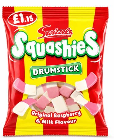 Swizzels Squashies Original Raspberry & Milk 12 x 120g - Image 2