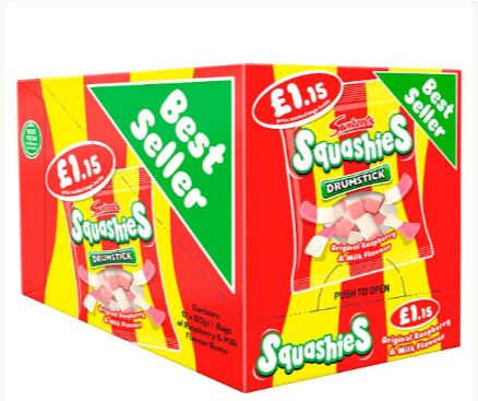 Swizzels Squashies Original Raspberry & Milk 12 x 120g - Image 5