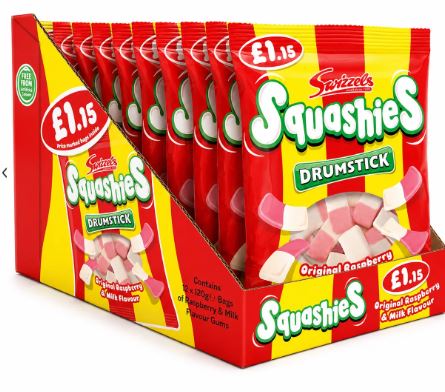 Swizzels Squashies Original Raspberry & Milk 12 x 120g