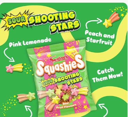 Swizzels Squashies Sour Stars Bulk 12 x 100g - Image 3