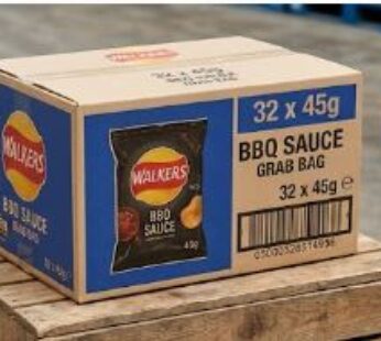 Walkers BBQ Sauce Grab Bag Crisps 32 x 45g Bulk Pack
