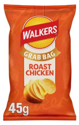 Walkers Roast Chicken Grab Bag Crisps 32 x 45g Bulk Pack - Image 2