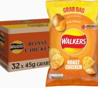 Walkers Roast Chicken Grab Bag Crisps 32 x 45g Bulk Pack