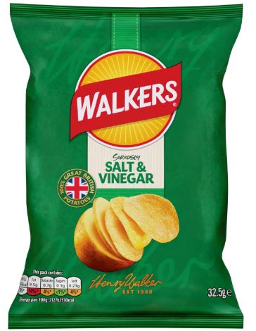 Walkers Salt & Vinegar Crisps 32 x 32.5g Bulk Pack - Image 4
