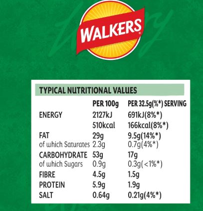 Walkers Salt & Vinegar Crisps 32 x 32.5g Bulk Pack - Image 6